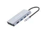 Conceptronic DONN20G 10-in-1 USB 3.2 Gen 1 dokkimisjaam, HDMI, VGA, USB-A 3.0 x 3, SD, TF/MicroSD, Audio, GbE LAN, 100W USB PD