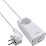 InLine USB toiteplokk, GaN laadija, 2x USB-C, 1x USB-A, PD 3.0, turvapistik