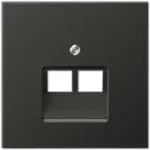 JUNG AL 2969-2 UA AN. Produktfarbe: Schwarz, Material: Aluminium, Buchsen-Typ: RJ-45 (AL2969-2UAAN)