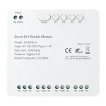 ZigBee 4-kanaliline l&uuml;litusmoodul pingevabade DC 32V kontaktidega Avatto ZWSMMD-4-250V