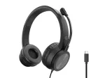 Peakomplekt CONCEPTRONIC POLONA05BC &mdash; Stereo USB-C, m&uuml;rasummutava mikrofoniga, k&otilde;rvaklappidega, 2 m kaabel, 20&ndash;22000 Hz, must