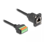 DeLOCK 88153 kaabelsoovaheti RJ45 8-kontaktiline klemmiplokk Must