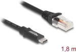 Adapter DeLOCK USB 2.0 USB-C isane - Serial RS-232 RJ45 isane 1,8 m must