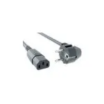 Bachmann 356.905 toitekaabel, nurgeline CEE 7/7 &ndash; IEC C13, 0,5 m, H05VV-F 3G 1,5 mm&sup2;, 10 A, hall