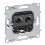 Legrand 765062 pistikupesa 2 x RJ-45 Must