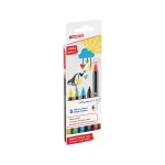 Felt Pen Edding 4-1200-5-3 Aqua Must Light roheline Red kollane Bullet Tip
