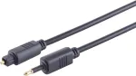 Optiline Toslink-kaabel ShiverPeaks 69014-1.5, 4,0 mm kuni 3,5 mm, 1,5 m