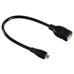 Hama USB 2.0 adapterkaabel USB-kaabel 0,15 m USB A Micro-USB B Must