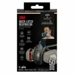 Pooln&auml;o &otilde;hku puhastav respiraator 3M 6502QLPRO &mdash; poolmask, sinine/hall, kiir&uuml;hendus
