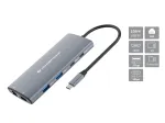 CONCEPTRONIC 10-1 Dokk USB-C->HDMI/2xUSB-C/3xUSB-A/+ 20cm h