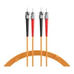 EFB Elektronik ECOFIBER Duplex ST-ST OM1 Fiiberoptiline Paigalduskaabel, 3m, LSZH, Oranž, 3,0mm