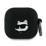 Karl Lagerfeld KLA4RUNCHK AirPods 4 Cover Black Silicone Choupette Head 3D