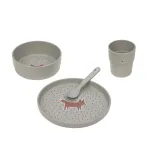 Lassig Little Forest Fox laste s&ouml;&ouml;gin&otilde;ude komplekt, 4 osa (taldrik, kauss, tass, lusikas), pol&uuml;prop&uuml;leen ja tselluloos, roheline