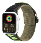 Dux Ducis Rihm (Outdoor Version) Apple Watch Ultra, SE, 8, 7, 6, 5, 4, 3, 2, 1 (49, 45, 44, 42 mm) nailonist k&auml;epael must roheline