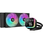 Vedelikjahutuskomplekt DeepCool LQ240 &mdash; 240 mm radiaator, 2&times;120 mm PWM ventilaatorit, RGB, toru 41 cm, alumiiniumradiaator, must