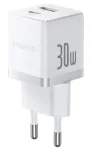 Baseus Palm 30W USB-C USB-A seinadapter valge EU-pistik