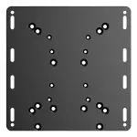 Moza Racing Flight Support Plate, lennubaasi kinnitusadapter, must, teras, MOZA Flight Base, MOZA gaasihoob, 220 mm, 220 mm