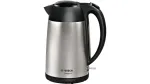 Bosch TWK3P420 elektriline veekeetja 1,7 L 2400 W Must, Roostevaba teras