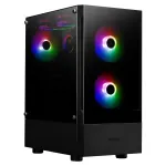 GAMDIAS Talos E3 RGB keskmise torniga ATX korpus karastatud klaaspaneelega (must)