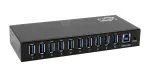 EXSYS EX-11290HMS USB 3.2 Gen 1 10-pordiline jaotur 12V/5A toiteadapteriga