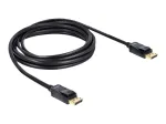 DisplayPort-kaabel DeLOCK 82424 3m isane-isane kuldne must