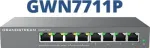 Juhitav L2 Gigabit PoE v&otilde;rgukommutaator Grandstream GWN7711P &mdash; 8x RJ-45 10/100/1000, 48V DC, laua-/seinapaigaldus