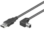 Microconnect USBAB3nurgaga USB-kaabel USB 2.0 3 m USB A USB B Must