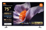 Televiisor Xiaomi TV S Pro 75 tolli 4K Ultra HD QD‑Mini LED, 3840x2160, Android TV, 1700 cd/m&sup2;, hall