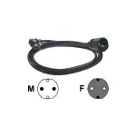 Toitekaabel Bachmann 5m Schuko H05VV-F 3G 1.50mm&sup2; must
