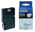 Brother Gloss Laminated Labelling Tape - 12mm, Must/Valge, 10-pk label-making tape TC