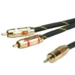 ROLINE GOLD Audio-&uuml;henduskaabel 3,5mm stereo - 2x RCA, pistik / pistik 2 (11.09.4273)