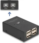 DeLOCK USB 2.0 l&uuml;liti 2 arvutilt 4 seadmele must 0,48 Gbit/s