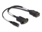DeLOCK DisplayPorti kaabel 4K 60 Hz alalisvoolu toide 0,30 m paneelikinnitus