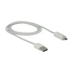 USB kaabel DeLOCK 1 m USB 2.0 USB A Micro-USB B valge