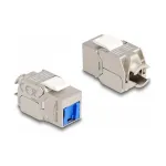DeLOCK Keystone Moodul RJ45 pesa LSA Cat.6A t&ouml;&ouml;riistavaba sinise tolmukattega