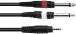 Adapterkaabel Omnitronic 3,5 mm kuni 2&times;3,5 mm, 1,5 m, must
