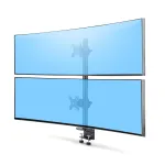 StarTech.com lauakinnitus 2 vertikaalselt virnastatud monitorile, kahele 49-tollisele, kokku 32 kg, C-klamber, kiirkinnitusega VESA-s&uuml;steem, laiekraan 16:9/&uuml;lilaiekraan 32:9, TAA