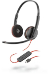 Peakomplekt HP POLY Blackwire 3225 &mdash; juhtmega USB Type-A, peav&otilde;ru, kontor/k&otilde;nekeskus, 121 g, must/punane
