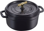 &Uuml;mmargune malmist kookott Staub La Cocotte Buster & Punch 24 cm, must