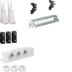 Hager Multimeediumikomplekt UM00M2 3 pistikupesa ja 12 pordiga paigaldusplaadita (ilma RJ45)