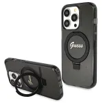 Guess GUHMP14XHRSGSK iPhone 14 Pro Max 6.7 Must k&otilde;va kate r&otilde;ngasalusega Script Glitter MagSafe