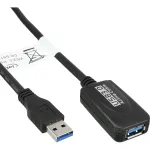 InLine USB3.2 Gen.1 Active Repeater kaabel Type A male / female, must, 5 m