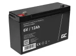 Suletud pliiaku (VRLA) AGM aku Green Cell 6V 12Ah, 94&times;151&times;50 mm, 1,65 kg