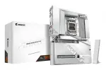 GIGABYTE B850 AORUS STEALTH ICE ATX-emaplaat AMD Socket AM5-le &mdash; B850, 14+2+2 VRM, DDR5 kuni 8200MHz (OC), 2&times;PCIe5, 2&times;PCIe4 M.2, Wi‑Fi 7, 5GbE