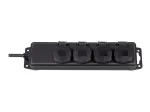 Brennenstuhl pikenduspistikupesa IP44 4-kohaline must 2,0m H07RN-F 3G1,5 - pikendusjuhe - vahelduvvool 230 V - v&auml;ljundpistikud: 4 - 2 m (1159960)