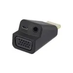 Renkforce HDMI VGA-adapter 3,5 mm heliga, Full HD 1080p, must 041C142