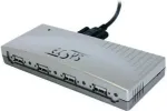 EXSYS EX-1163V 4-pordiline USB 2.0 jaotur kruvitava kaabliga, plastkorpus