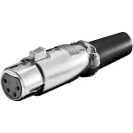 Wentronic Goobay mikrofoni&uuml;hendus, 4-kontaktiline, kullatud kontaktid - lukustusega ja kruvipingealus (11960)