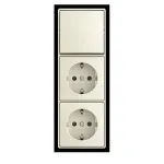 BUSCH-JAEGER kombinatsioon-l&uuml;liti sisu 2-kohaline vahelduvl&uuml;liti 10A 250V s&uuml;vispaigaldusega 2TKA00005545