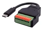 EXSYS EX-49125 USB-C isane 10-kontaktilise klemmliistu adapterkaabel koos surunupuga, 15 cm, USB 3.2 Gen 1